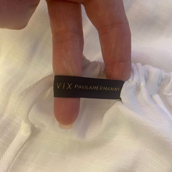 Vix Paula Hermanny white Lind both side split dress, size 2 - Picture 11 of 13